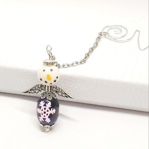 Handmade Holiday Guardian Angel Ornament or Suncatcher